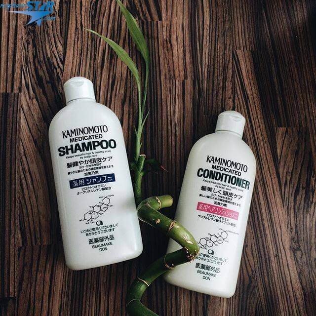 bo dau goi xa kich thich moc toc kaminomoto medicated shampoo 300ml 81505 zoom