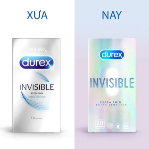 Bao Cao Su Durex Invisible Siêu Mỏng Hộp 10 Cái