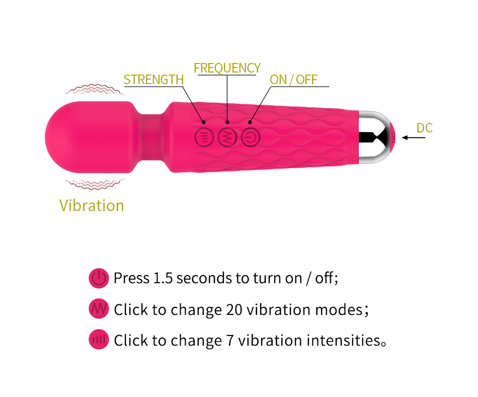 Cây Massage Rung Vibrator 20 Chế Độ Rung Mạnh